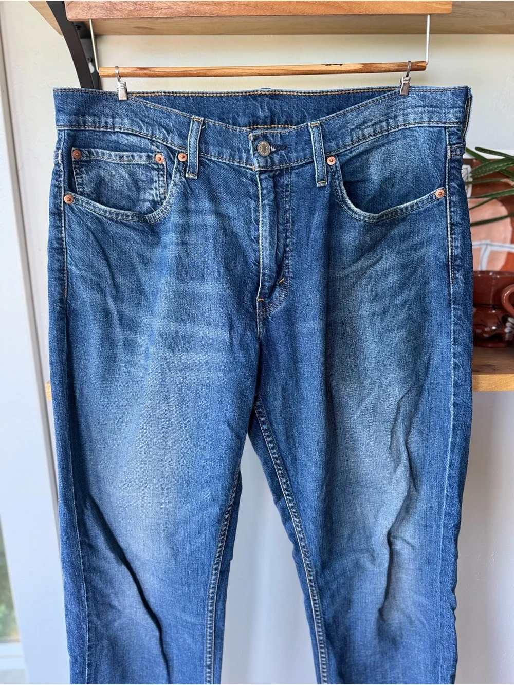Levi's 559 Loose Relaxed Fit Dark Washed Blue Denim Straight Leg Jeans 34 x 34